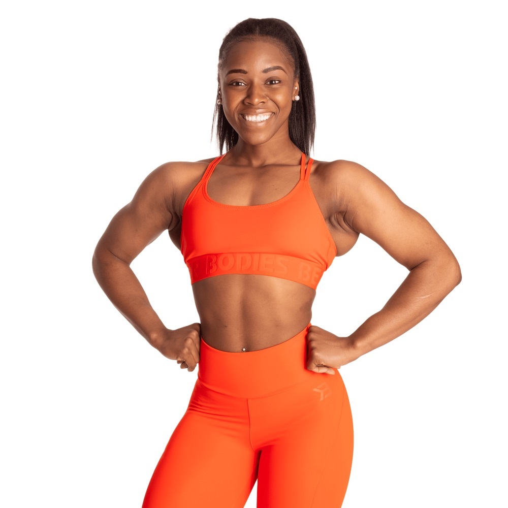Better Bodies Sunset Red Sport Bra Small